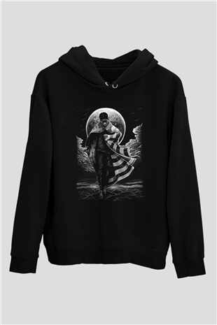 Asap Rocky Baskılı Unisex Siyah Hoodie