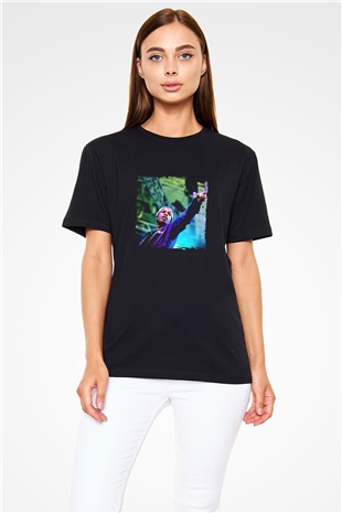 ASAP Rocky Baskılı Unisex Siyah Tişört