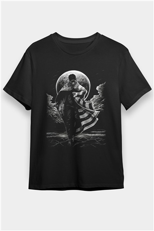 Asap Rocky Baskılı Unisex Siyah Tişört - Tshirt