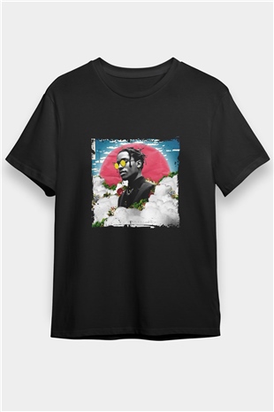 ASAP Rocky Baskılı Unisex Siyah Tişört