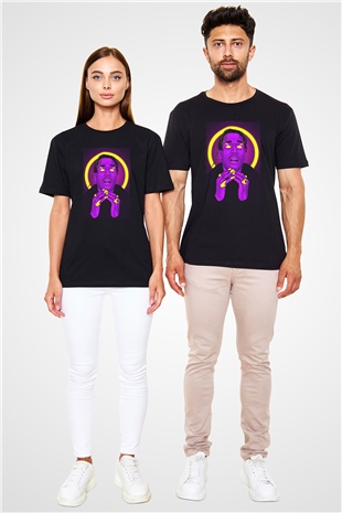 Asap Rocky Baskılı Unisex Siyah Tişört - Tshirt