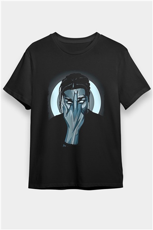 Asap Rocky Baskılı Unisex Siyah Tişört - Tshirt