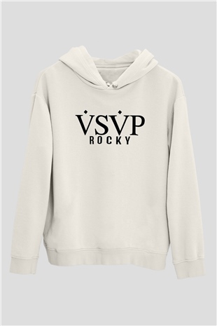 ASAP Rocky Beyaz Unisex Kapşonlu Sweatshirt