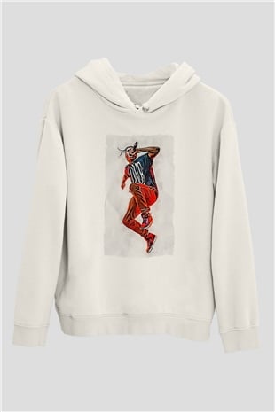 ASAP Rocky Beyaz Unisex Kapüşonlu Sweatshirt