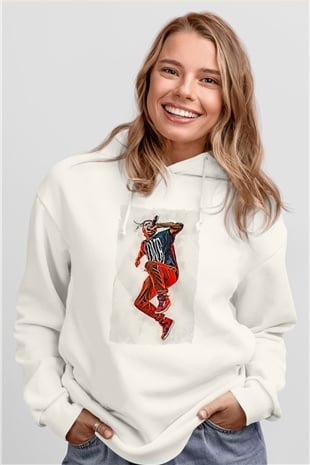 ASAP Rocky Beyaz Unisex Kapüşonlu Sweatshirt
