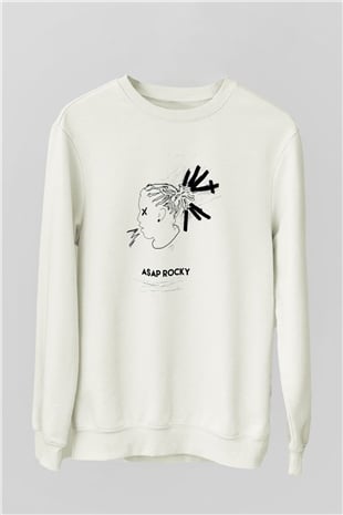 ASAP Rocky Beyaz Unisex Sweatshirt