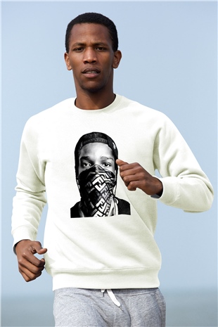 ASAP Rocky Beyaz Unisex Sweatshirt