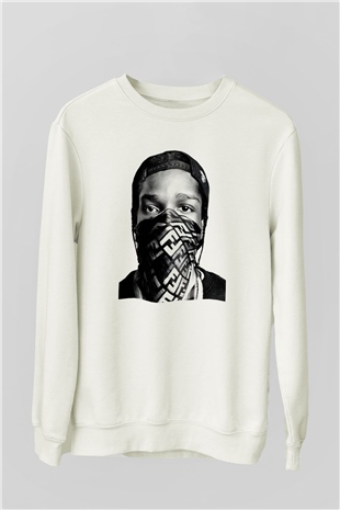 ASAP Rocky Beyaz Unisex Sweatshirt