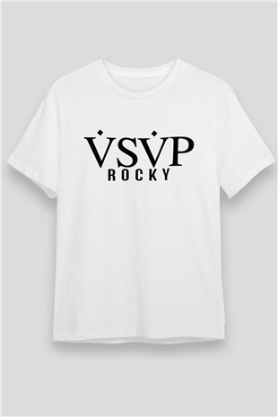 ASAP Rocky Beyaz Unisex Tişört T-Shirt - TişörtFabrikası
