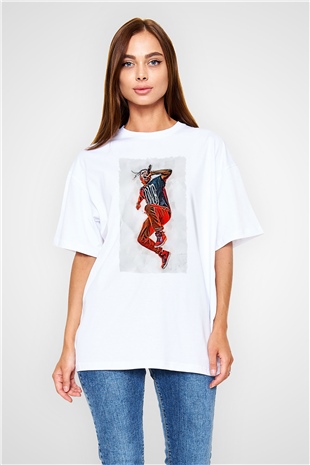 ASAP Rocky Beyaz Oversize Tişört Oversize T-shirt - TişörtFabrikası