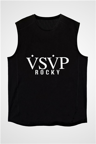 ASAP Rocky Siyah Unisex Kolsuz Tişört