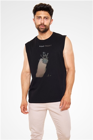 ASAP Rocky Siyah Unisex Kolsuz Tişört