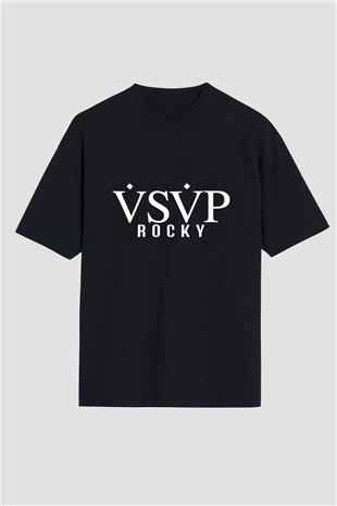 ASAP Rocky Siyah Unisex Oversize Tişört T-Shirt