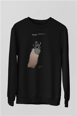 ASAP Rocky Siyah Unisex Sweatshirt