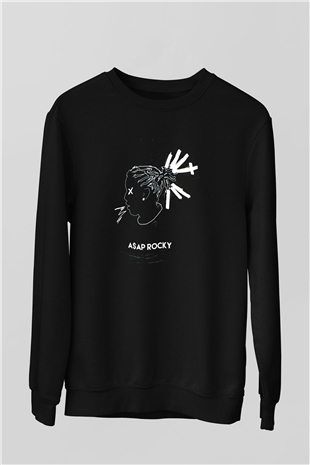 ASAP Rocky Siyah Unisex Sweatshirt