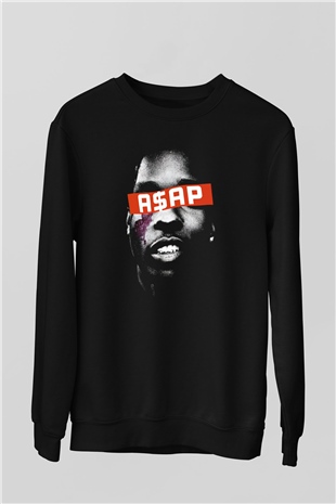 ASAP Rocky Siyah Unisex Sweatshirt