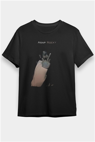 ASAP Rocky Siyah Unisex Tişört T-Shirt - TişörtFabrikası