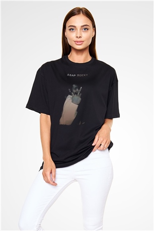 ASAP Rocky Siyah Unisex Tişört T-Shirt - TişörtFabrikası
