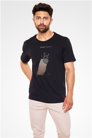 ASAP Rocky Siyah Unisex Tişört T-Shirt - TişörtFabrikası