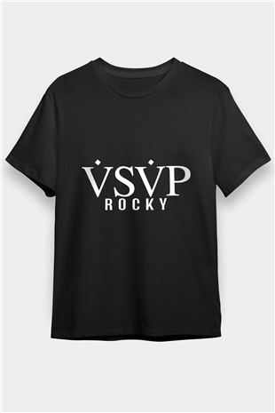 ASAP Rocky Siyah Unisex Tişört T-Shirt - TişörtFabrikası