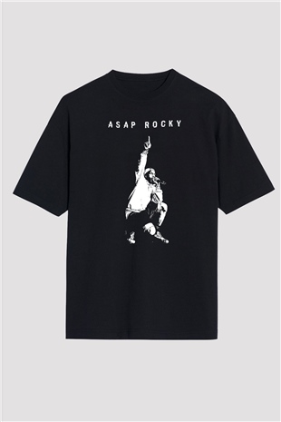 ASAP Rocky Siyah Unisex Tişört T-Shirt - TişörtFabrikası