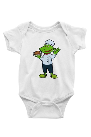 Aşçı Beyaz Bebek Body - Zıbın