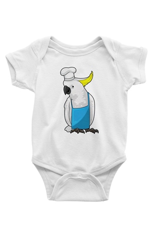 Aşçı Beyaz Bebek Body - Zıbın