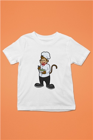 Aşçı Beyaz Unisex Çocuk Tişört