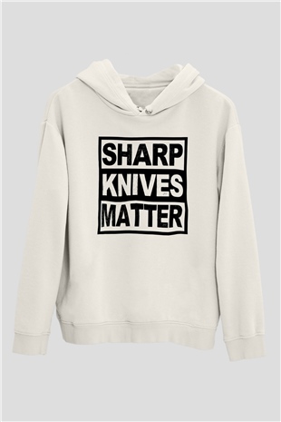Aşçı Beyaz Unisex Kapüşonlu Sweatshirt