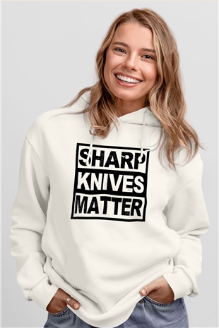 Aşçı Beyaz Unisex Kapüşonlu Sweatshirt
