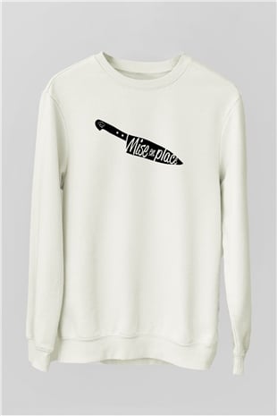 Aşçı Beyaz Unisex Sweatshirt