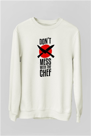 Aşçı Beyaz Unisex Sweatshirt