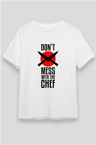 Aşçı Beyaz Unisex Tişört T-Shirt - TişörtFabrikası