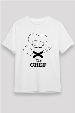 Aşçı Beyaz Unisex Tişört T-Shirt - TişörtFabrikası