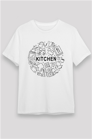 Aşçı Beyaz Unisex Tişört T-Shirt - TişörtFabrikası