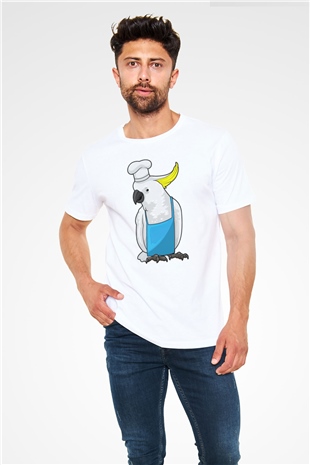 Aşçı Beyaz Unisex Tişört T-Shirt - TişörtFabrikası