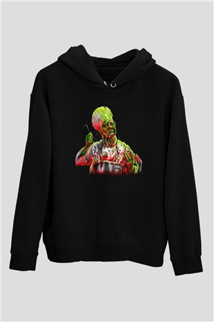Aşçı Siyah Unisex Kapşonlu Sweatshirt