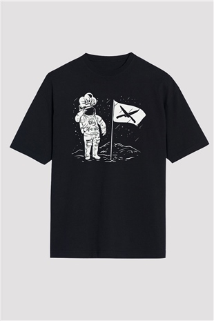 Aşçı Siyah Unisex Oversize Tişört T-Shirt