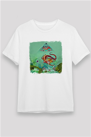Asia Baskılı Unisex Beyaz Tişört
