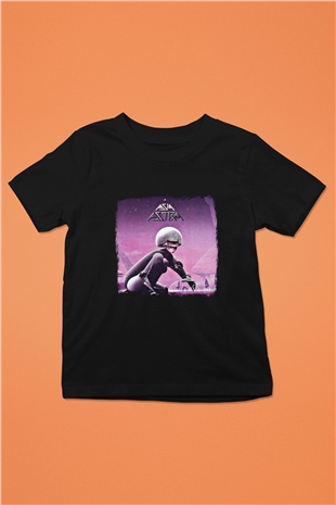 Asia Baskılı Unisex Siyah Çocuk Tişört