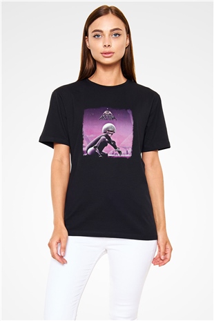 Asia Baskılı Unisex Siyah Tişört