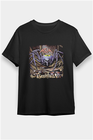 Asia Baskılı Unisex Siyah Tişört