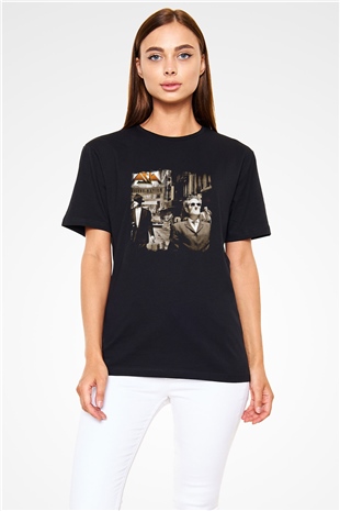 Asia Baskılı Unisex Siyah Tişört