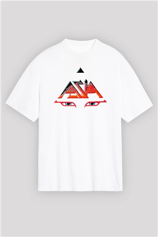 Asia Beyaz Unisex Oversize Tişört T-Shirt