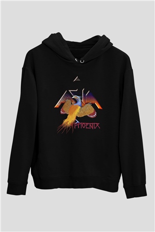 Asia Siyah Unisex Kapüşonlu Sweatshirt