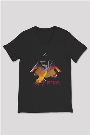 Asia Siyah Unisex V Yaka Tişört