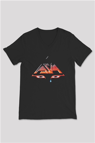 Asia Siyah Unisex V Yaka Tişört