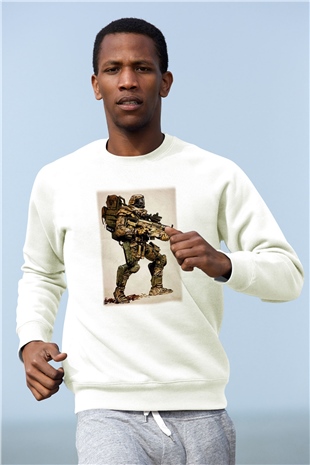 Asker Beyaz Unisex Sweatshirt