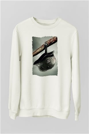Asker Beyaz Unisex Sweatshirt