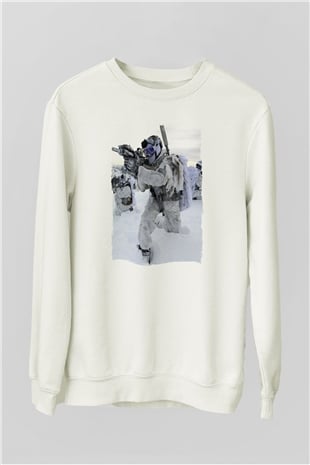 Asker Beyaz Unisex Sweatshirt